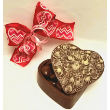 Heart Box  Brocade Design on Lid